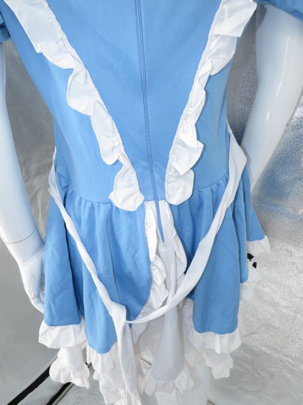 Leg Avenue Alice In Wonderland Costume Blue White Womens 1X 2X Dress Apron - Picture 7 of 14